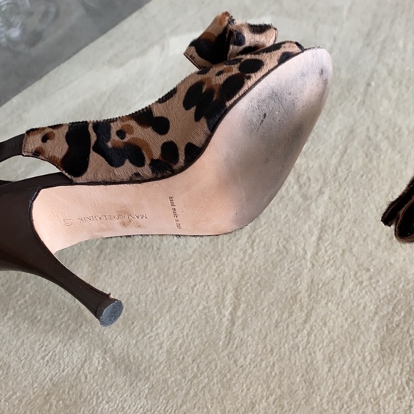 HOST PICK 🥳 Leopard print  Manolo Blahnik sling back heels - Picture 4 of 8